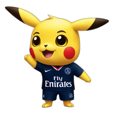 pikachu wear psg kit sticker