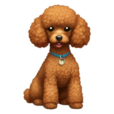 red toy poodle  sticker