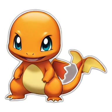 Pokemon charmander anime sticker
