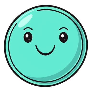 Lymphocyte cell with happy face from immune system sticker