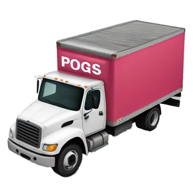 Boxtruck with letters "PGS” on the side sticker