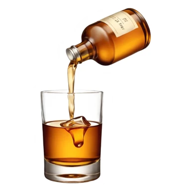 Pouring whisky from bottle  sticker