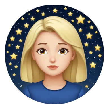 a woman gazing at the stars at nighttime sticker