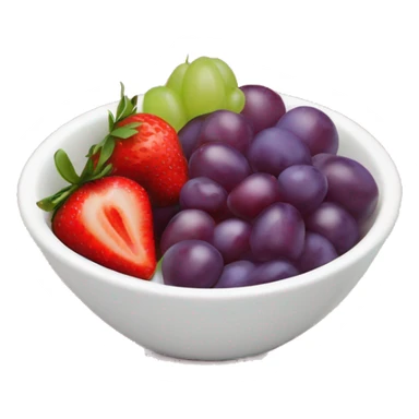 fruit yogurt bowl with strawberries and grapes sticker