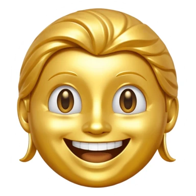 a golden vinyl, who is personified and is happy sticker
