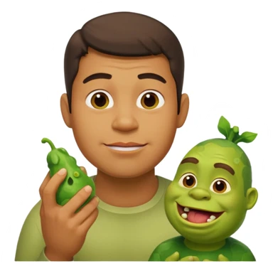A man eating shrek sticker