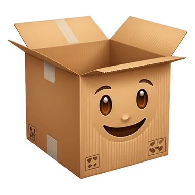 one cardboard box sticker