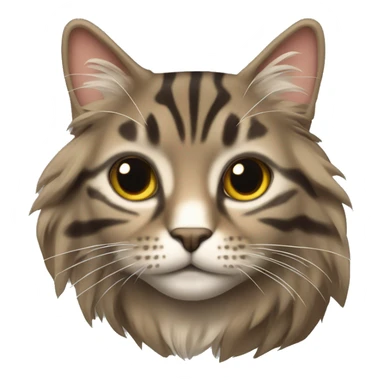 Tabby long hair full body sticker