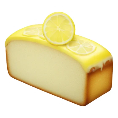 Iced lemon loaf slice sticker