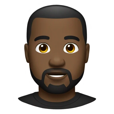 kanye west in black t-shirt sticker