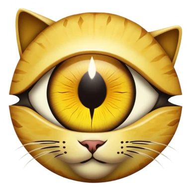 Realistic Cat-Reptile slit pupil eye in a circle  sticker