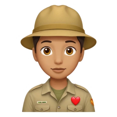 safari operator with heart eyes sticker