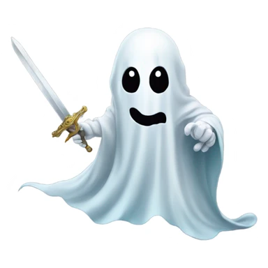 Ghost with a sword  sticker