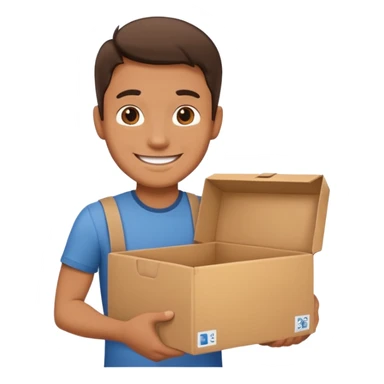 box carrier man sticker