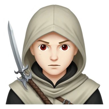 rogue hero with daggers and hood sticker