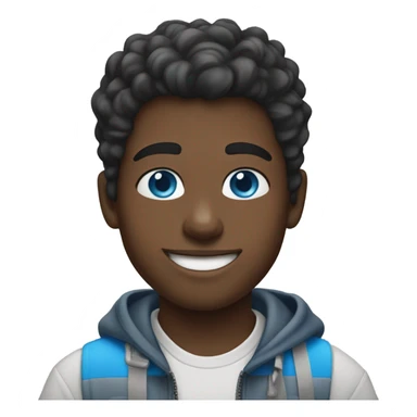 smiling boys with Husky eyes bleues  selfie sticker