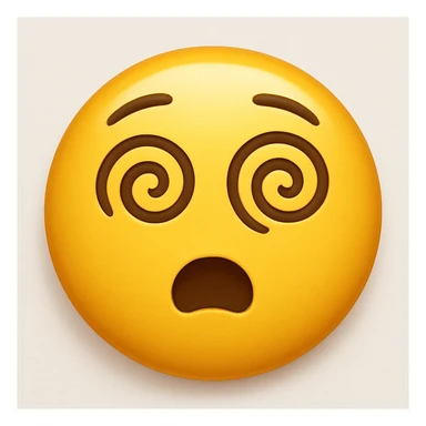 yellow emoji with a dizzy face sticker