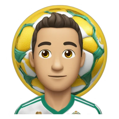 Genera a cr7 con un mundial en la mano sticker