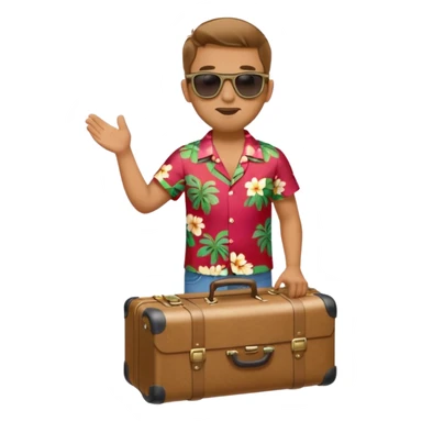 tourist with a suitcase sticker