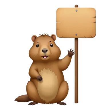 Money begging capybara sticker