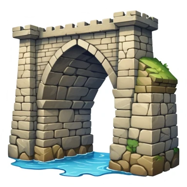 A bridge with a missing piece in the middle. sticker