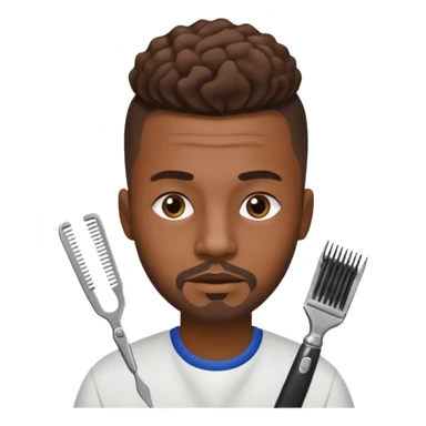 Street Barber black man  sticker