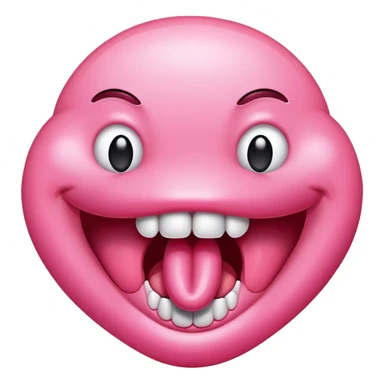 Mouth with tongue sticking out sticker