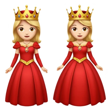 Emoji da Rainha Vermelha de corpo inteiro  sticker