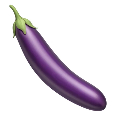 very long and thin straight eggplant sticker