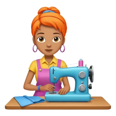 a creative clothing maker sticker