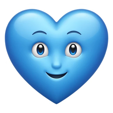 Coeur bleu Normal iPhone sticker