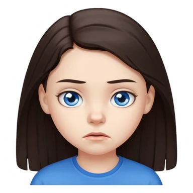 11 years old  dark brown hair hate the world sticker