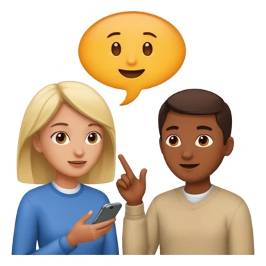 two people having a discussion sticker