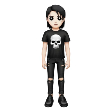 A black metal fan who is going on holiday wearing shiny black leather loafers sticker