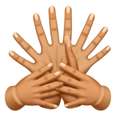 Hands with four fingers.  sticker