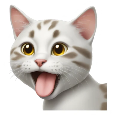 cat licking paw sticker