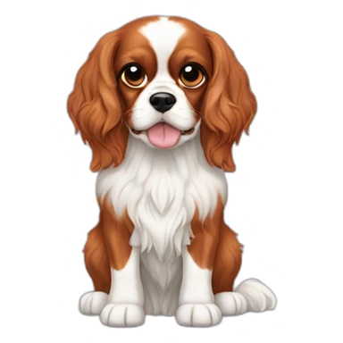 dog Cavalier King Charles Spaniel full body sticker