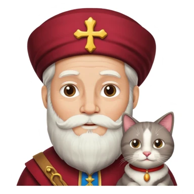 sinterklaas maar hij houd een kat vast sticker