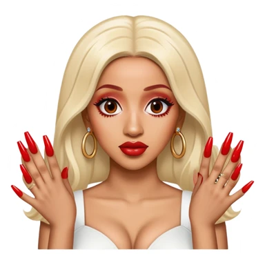 Cardi B rapper with long nails sticker