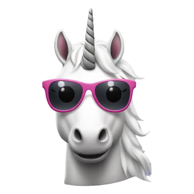 unicorn with sunglasses  sticker
