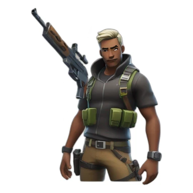 fortnite skin with gun sticker