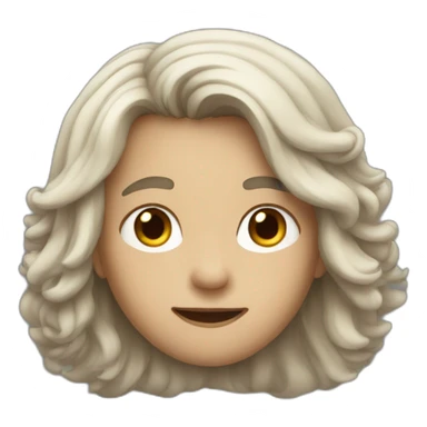 Boy with long hair and airbods sticker