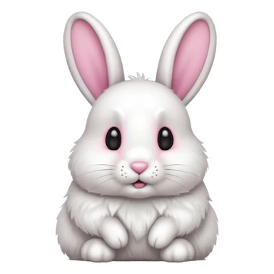 bunny rabbit with fluffy tail sticker