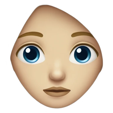 Sad blonde girl with blue eyes sticker