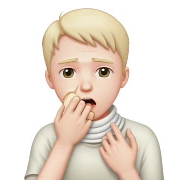 a person choking themselves sticker