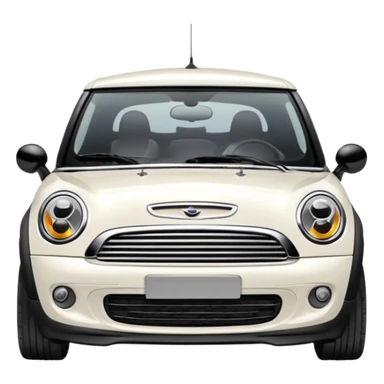 White Mini Cooper car sticker