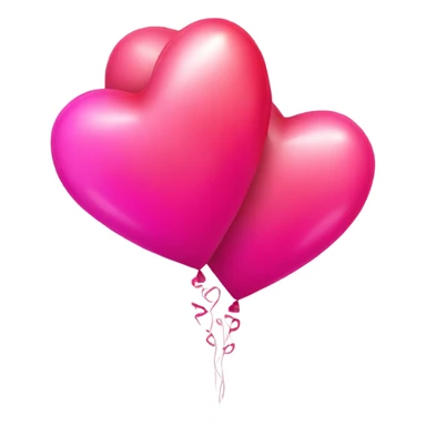 Red and pink heart balloons sticker