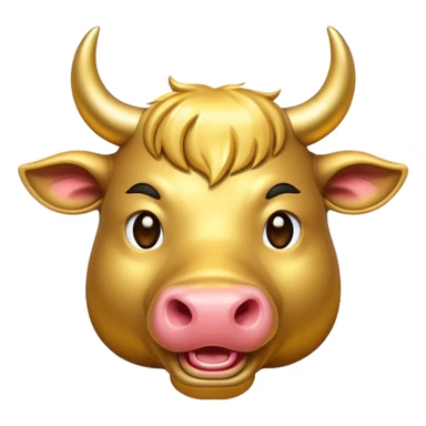 New Year's bull emoji sticker