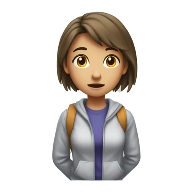 girl student dissatisfied sticker