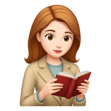 Women reading and taking a coffee sticker